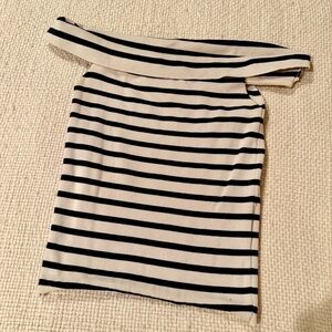 Zara Striped Off-Shoulder Top